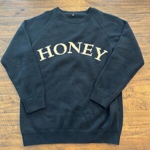 Honey Pilates Black Knit Sweater Size XS